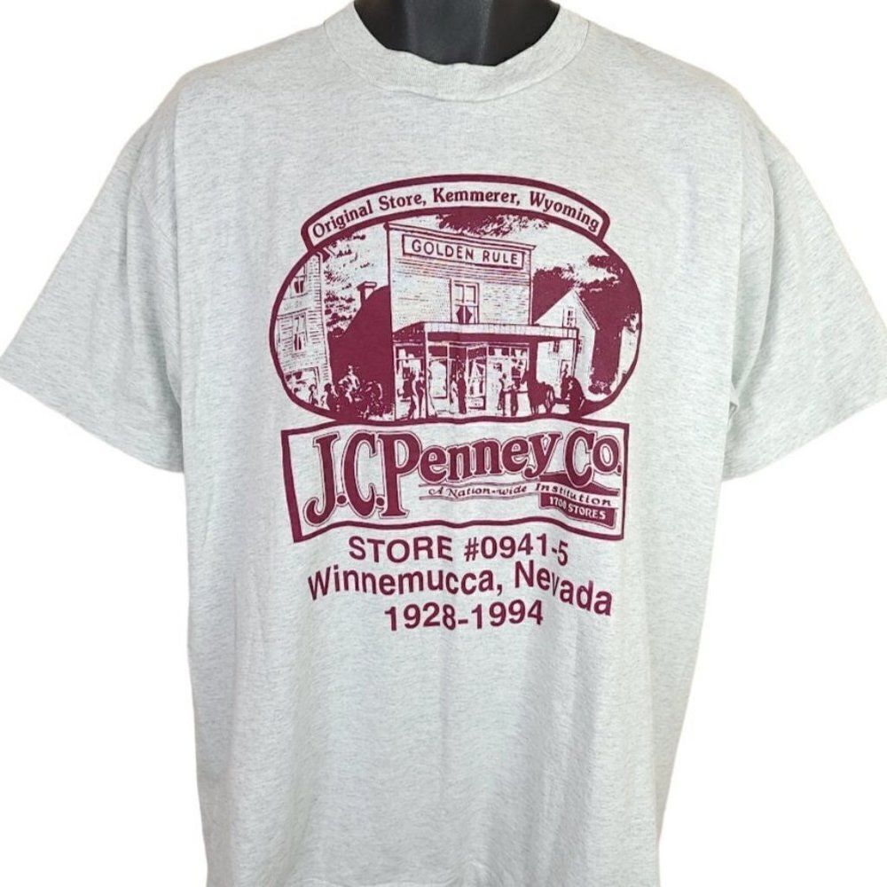JC Penney T Shirt Vintage 90s Wyoming Store 0941-5 Made In USA Mens Size XL